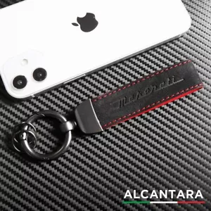 Maserati Fashion Alcantara Suede Car Key Fob Keychain Strap RIng Gift Decorate - Picture 1 of 3