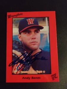 1989 Andy Benes Signed Minor League Rookie Card RC Autographed Rocks Dugout - Picture 1 of 1