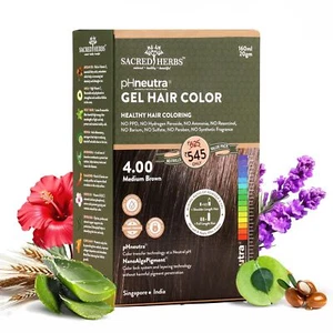 SACRED HERBS Natural Organic Gel Haarfarbe Langanhaltend Mittelbraun 180ml - Bild 1 von 5