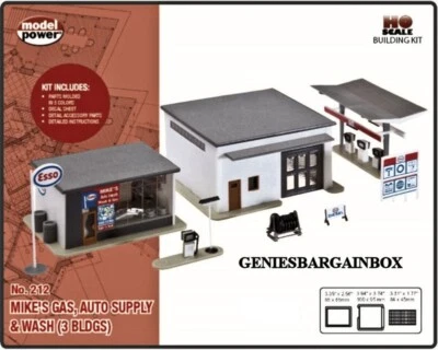 HO 1:87 Scale MIKE'S GAS, AUTO SUPPLY & WASH KIT New Sealed Model Power 212 - Image 1 of 2