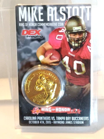 Mike Alstott Ring of Honor Commemorative Coin, Oct. 4, 2015, in original package Cover