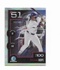 2025 Bowman: Zyhir Hope #BTP-51 Chrome Bowman Scouts Top 100 Prospects Card - Picture 1 of 1