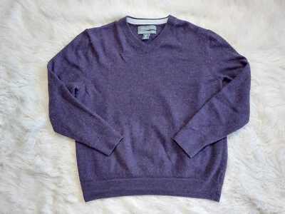 Suéter para hombre Crayson & Dunn púrpura 100 % lana merino talla XL Foto 1 de 4