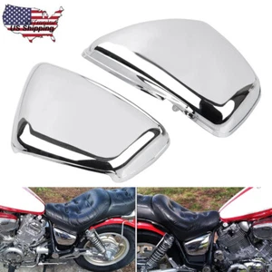 Chrome Battery Side Fairing Covers for Yamaha Virago 1000 1100 XV700 750 1984-23 - Picture 1 of 12