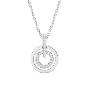 MYJS Concentric Circle Necklace with Clear Swarovski Crystals RP Bridal - Picture 1 of 4