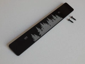 *US Mount Black Acrylic Front License Plate Delete engraved with trees image - Bild 1 von 1
