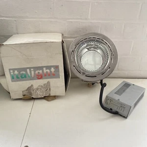 INDUSTRIAL DOWNLIGHT & GEARBOX SPOTLIGHT ITALIGHT CHROME EPL GB08 2X26W - Picture 1 of 6