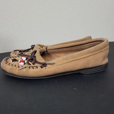 Zapatillas mocasín casey de cuero marrón Minne Tonka para mujer 4751710 talla 9,5  Foto 1 de 4