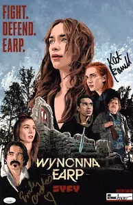 Wynonna Earp 11x17 Photo Cast x2 Signed Andras, Barrell JSA Certified Autograph - Picture 1 of 2