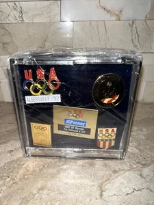 Albertville JCPenny 1992 Juego de prendedores olímpicos de Estados Unidos en estuche - Lote de 5 prendedores - Imagen 1 de 4