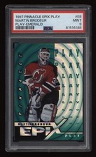1997-98 Martin Brodeur PSA 9 Pinnacle EPIX Emerald PLAY #E8 *NICE* Low POP5 PR50