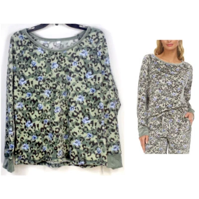 Top de terciopelo estampado Leslie verde militar FLORA NIKROOZ elige la talla T90525 Foto 1 de 4