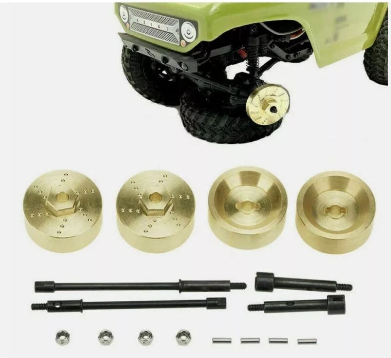 1/24 Axial SCX24 90081 AXI00002 6mm Widen Wheel Axles & Brass Weights Set - Image 1 of 4