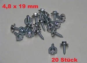 20 tornillos de guardabarros tornillos de chapa tornillos hexagonales para BMW 4,8x19 mm - Imagen 1 de 1