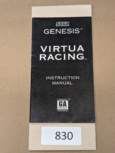 Virtua Racing - Sega Genesis - Manual Only **NO GAME! - Picture 1 of 1
