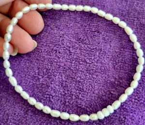 Anklet Fresh Water Pearl Pearls Shell - Hawaiian Surfer Island Unique - 9 1/2" - Picture 1 of 5