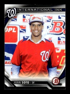 2016 Bowman International Ink #IIJS Juan Soto - NM-MT