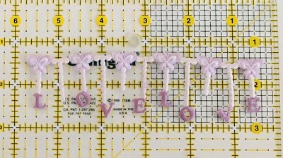 Love Appliqué Patch Iron On Colorful Crafts Weddings Valentines Purple - Image 1 of 2