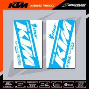 KTM OBERE GABEL AUFKLEBER MOTOCROSS GRAFIK MX GRAFIK STICKER BLOCK WEISS/BLAU-O - Bild 1 von 1