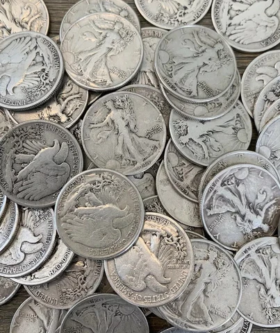 Walking Liberty Half Dollars 90% Silver Circulated CHOOSE QUANTITY FREE SHIPPING Cover