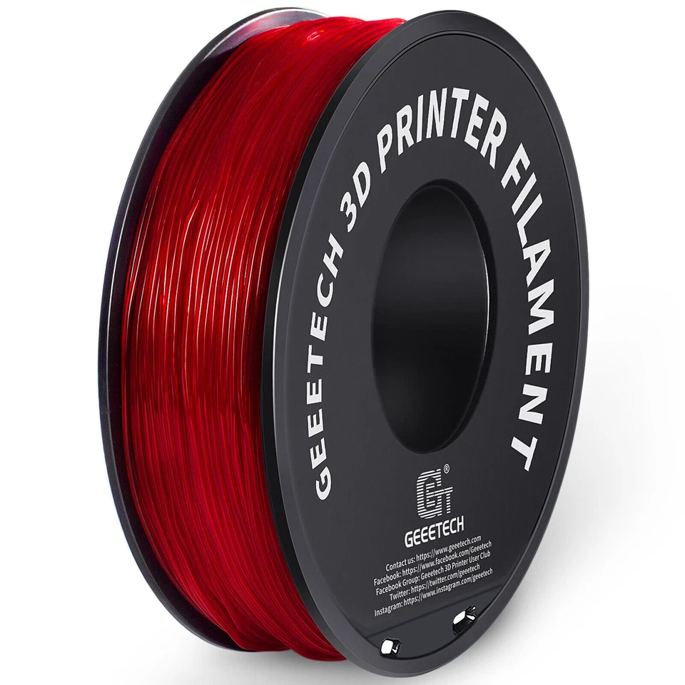 Geetech 3D Printer Filaments PLA/PETG/TPU/Wood/HS/PLA/Matte PLA/ABS+ 1KG/roll - Image 1 of 1