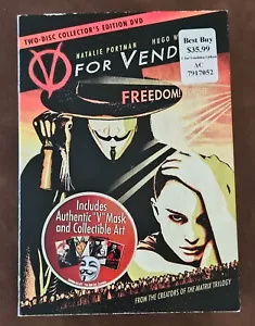 V for Vendetta 2-Disc Collector's Edition (DVD) Complete w/ Mask & Cards - Picture 1 of 7