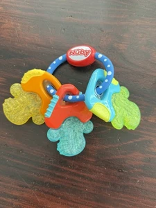 Nuby Baby Teething Keys Toy With Textured Surfaces & Fun Colors - Picture 1 of 3