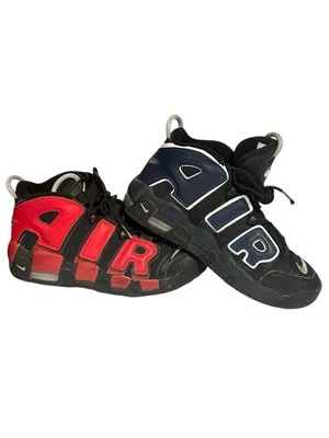 Nike Air More Uptempo GS 'Split' Black Navy Red DM0017-001 Youth 6.5Y Women-7.5 - Image 1 of 4