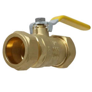 1 STÜCK - 1 ZOLL KOMPRESSIONSKUGELHAHN, BLEIFREIES MESSING, 600 PSI WOG, STANDARDANSCHLUSS - Bild 1 von 7