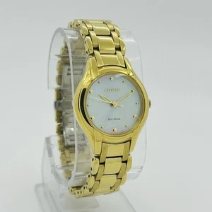 Orologio Citizen Silhouette Donna Eco-Drive Acciaio Oro Quadrante MOP 26mm EM0282-56D - Foto 1 di 8