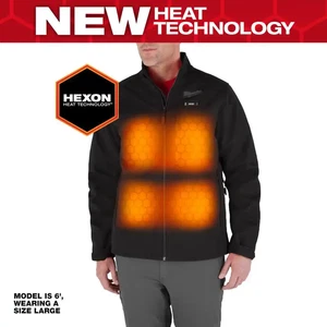 Men'S Medium M12 12-Volt Lithium-Ion Cordless Tough Shell Black Heated Jacket Ki - Picture 1 of 12
