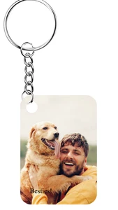 Custom Keyring Wedding Birthday Couple Bff Personalised DYE Sublimation Uk Stock - Picture 1 of 4