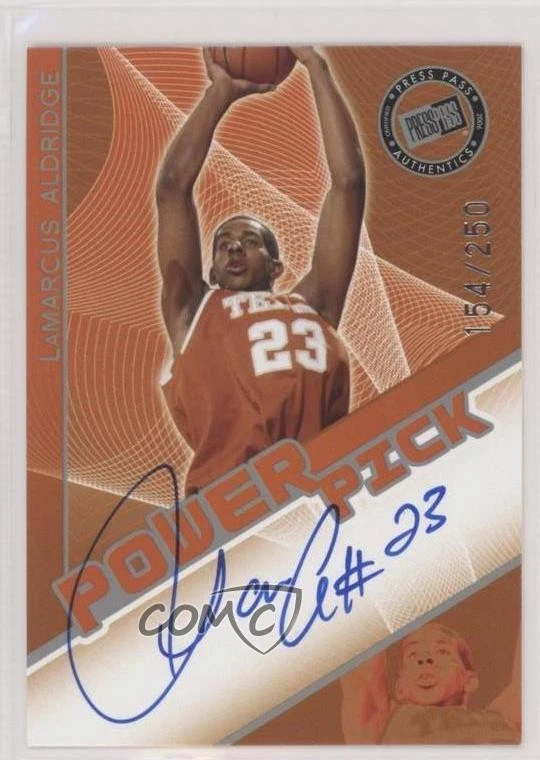 Press Pass Power Pick 2006 automático/250 LaMarcus Aldridge novato automático radiocontrol Foto 1 de 2