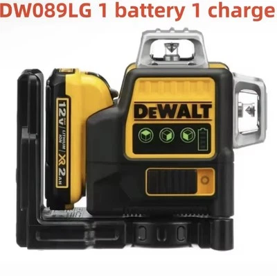 DeWalt DW089LG 12V Green Line 3 x 360 Laser Level Laser & Battery & Charger USA - Image 1 of 2