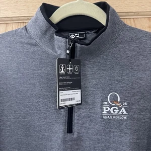 Maglione FOOTJOY leggero 2025 PGA Championship 1/4 zip S quaglia cavo $140 - Foto 1 di 10