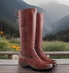 Sofft Damen Sharnell II Reitstiefel Größe 9M Whiskey Allwetter Reißverschluss & Schnürung - Bild 1 von 20