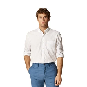 J Crew Slim Secret Wash Baumwoll Popeline Hemd Weiß Button Down Herren Größe XL - Bild 1 von 10