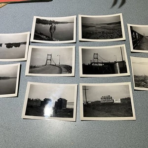Vintage 1940er 10 Original 5x3,5 Foto Schnappschuss Brücke Thousand Islands USA KANADA - Bild 1 von 11