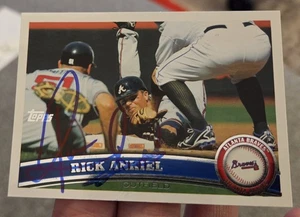 2011 Topps RICK ANKIEL Signed #34 AUTO CARDINALS BRAVES - Picture 1 of 2