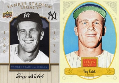 Tony Kubek Lot of 2 2008 Yankee Stadium Legacy/2012 Panini Golden Age - Image 1 of 2
