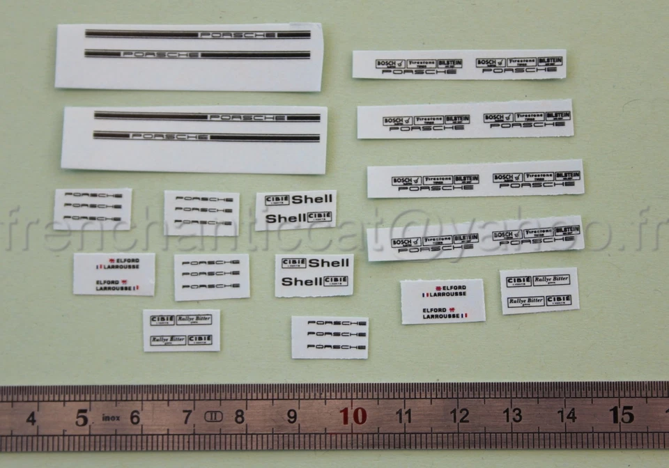 EE Véhicule miniature 1/43 decalcomanie PORSCHE 917  bosch firestone cibie Heco - Photo 1/1