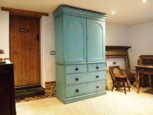 Wardrobe chest of drawers linen press Victorian c1840 - Picture 1 of 17