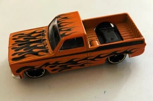 LOOSE HOT WHEELS '83 CHEVY SQUARE BODY ORANGE w FLAMES PICKUP - Picture 1 of 3
