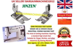 SINGER 20U ZIGZAG 12MM PRESSER FOOT543939 CONSEW INDUSTRIAL SEWING MACHINE PART - Picture 1 of 3