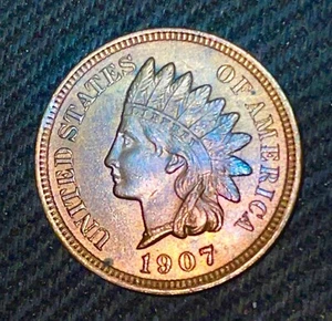 1907 Indian Head Penny UNC - Picture 1 of 4
