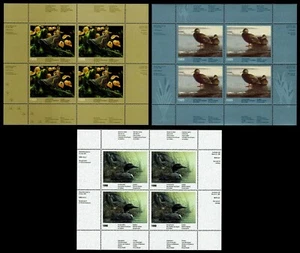 1988-90 Canadá prueba de Quebec Hojas de recuerdos de vida silvestre QW1-3 - OGNH - $475 (E#010) - Imagen 1 de 1