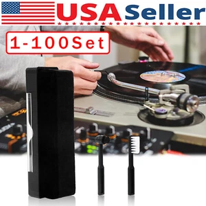 3in1 Vinyl Record Cleaning Brush Set Stylus Velvet Anti-static Cleaner Tool Lot - Picture 1 of 17