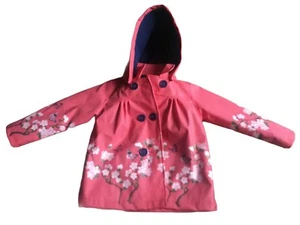 **ONME** Boutique Girls Pink Floral Waterproof Coat Age 3-4 - Picture 1 of 2