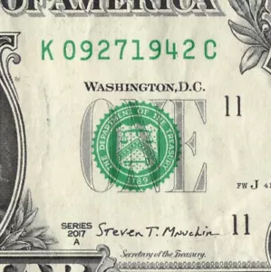 SEP 27 1942 Birthday Date Note Fancy Serial Number One Dollar Bill - Picture 1 of 12