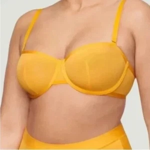 CUUP The Balconette Mesh BH Gr. 34H Ringelblume Bügel leicht atmungsaktiv NEU - Bild 1 von 6